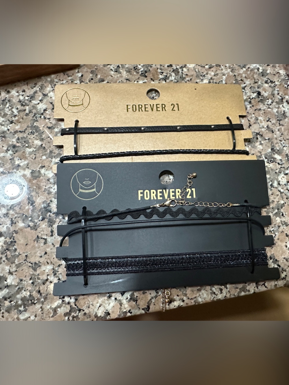Forever 21 Black Multi-Style Choker Set